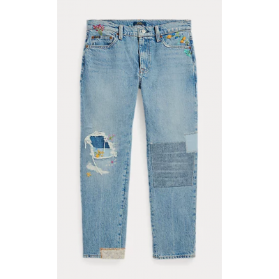 Patchwork Relaxed Tapered Jean